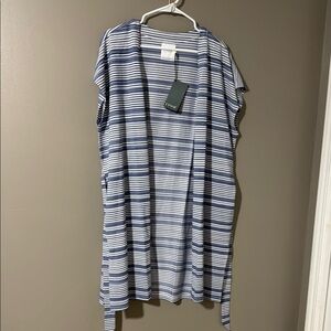 Lysse Blue and White Striped Mini Dress